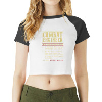 Combat Engineer Dictionary Term Raglan Crop Top | Artistshot