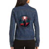 Hiking Accessories Hiker Who Hikes Alone Mystical  Ladies Denim Jacket | Artistshot