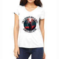 Hiking Accessories Hiker Who Hikes Alone Mystical  Women's V-neck T-shirt | Artistshot