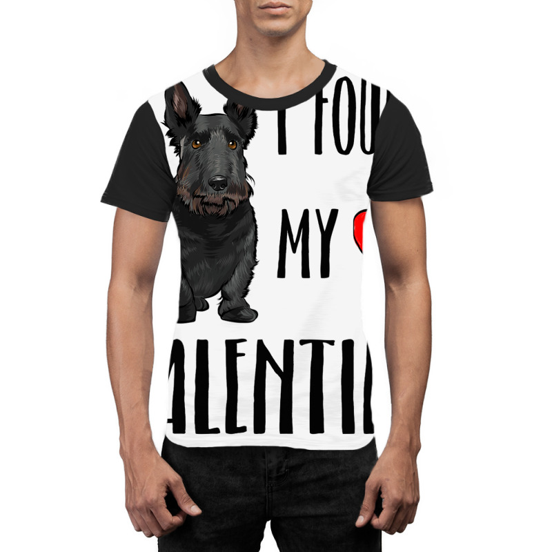 I Found My Valentine Day Scottish Terrier Dog Love Graphic T-shirt by MICHAELPHILBECK | Artistshot