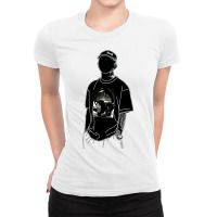 Hip Hop Rap Music Skateboarding Vinyl Headphones Ladies Fitted T-shirt | Artistshot