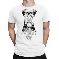 Hipster Airedale Terrier In Nerd Glasses Dog T-shirt | Artistshot