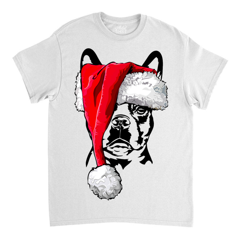 Funny Santa Boston Terrier Christmas Dog Mom Dog 3 Classic T-shirt by AdleeDerr | Artistshot