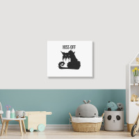 Hiss Off Black Cat Its Fine Im Fine Everythings Is Landscape Canvas Print | Artistshot