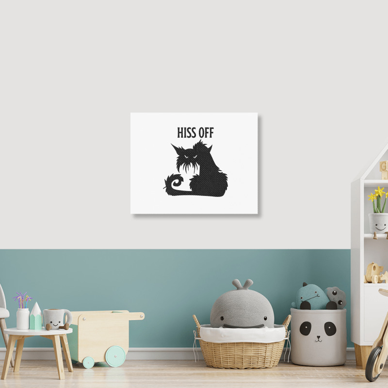 Hiss Off Black Cat Its Fine Im Fine Everythings Is Landscape Canvas Print | Artistshot