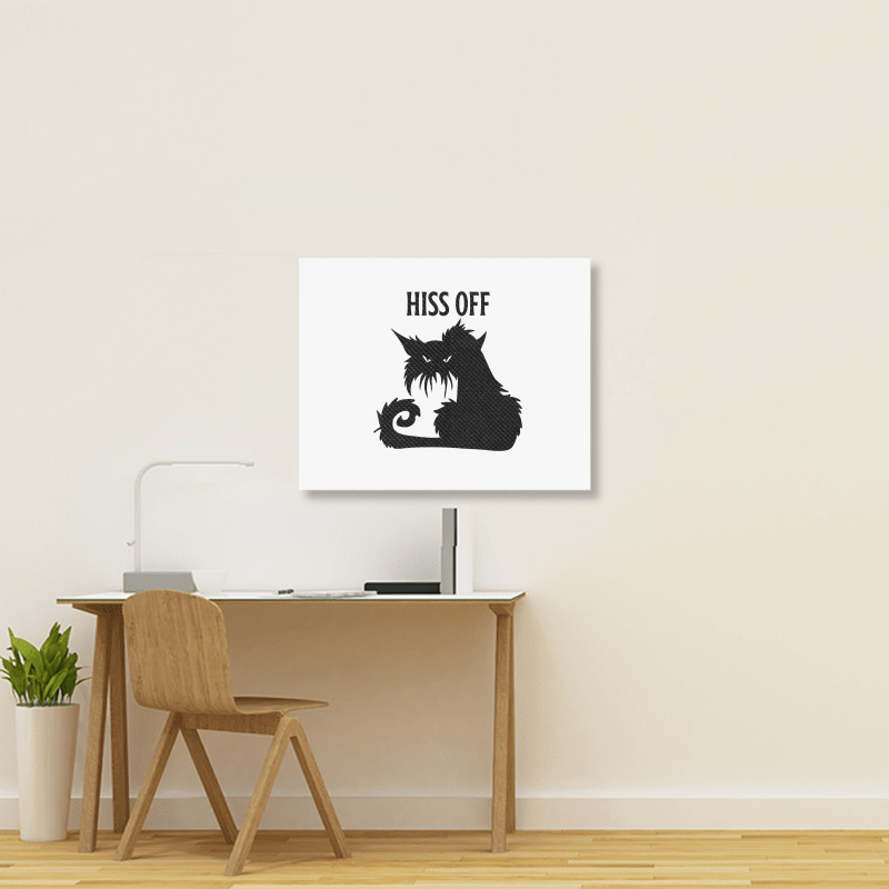 Hiss Off Black Cat Its Fine Im Fine Everythings Is Landscape Canvas Print | Artistshot