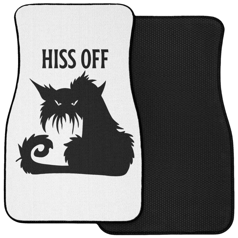 Hiss Off Black Cat Its Fine Im Fine Everythings Is Front Car Mat | Artistshot