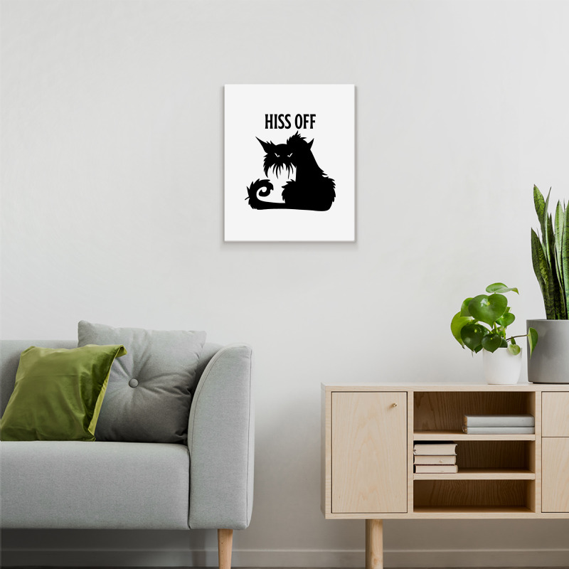 Hiss Off Black Cat Its Fine Im Fine Everythings Is Metal Print Vertical | Artistshot