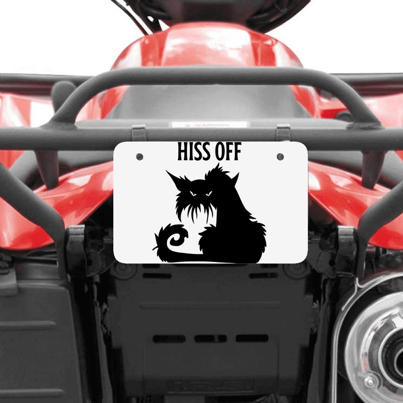 Hiss Off Black Cat Its Fine Im Fine Everythings Is Atv License Plate | Artistshot