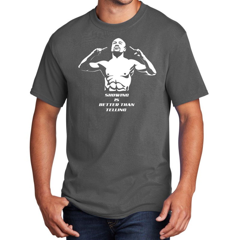 Do More Mayweather Jr Silhouette Art Basic T-shirt | Artistshot