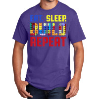 Eat Sleep Build Repeat Building Funny Builders T Shirt Basic T-shirt | Artistshot