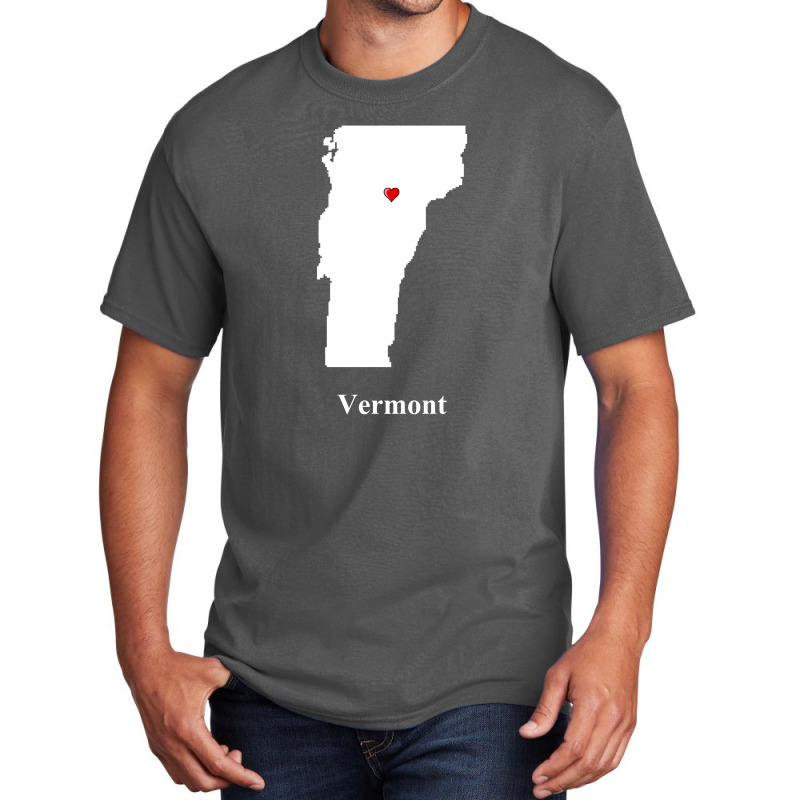 Vermont Love Map Basic T-shirt | Artistshot