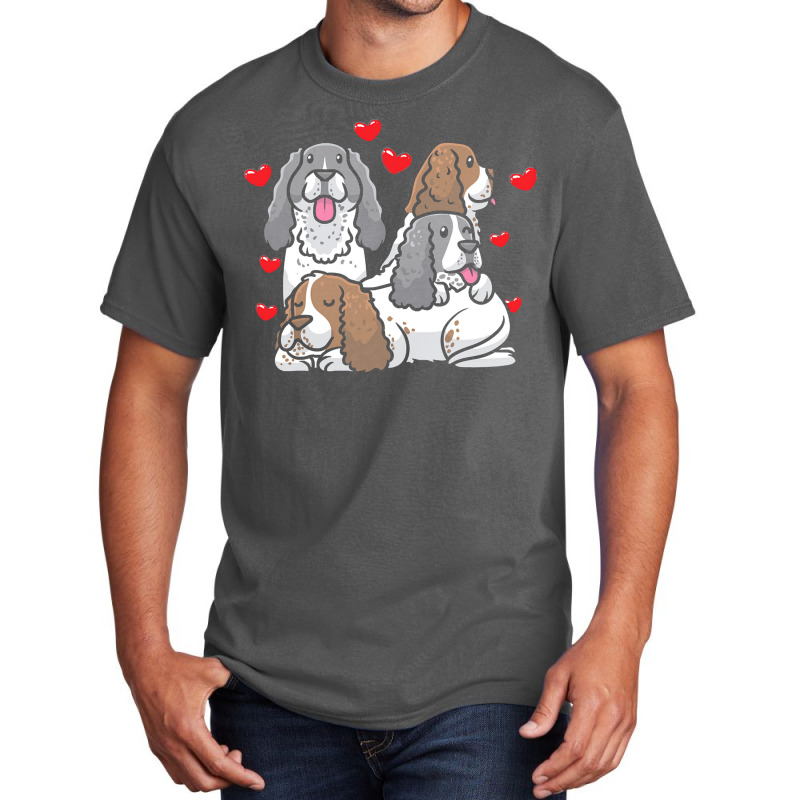 English Springer Spaniel T  Shirt English Springer Spaniel Dog Heart M Basic T-shirt | Artistshot