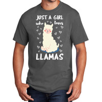 Just A Girl Who Loves Llamas T  Shirt Just A Girl Who Loves Llamas I V Basic T-shirt | Artistshot