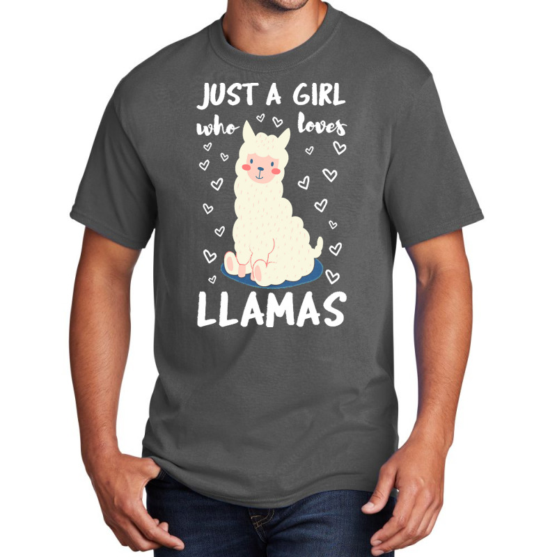 Just A Girl Who Loves Llamas T  Shirt Just A Girl Who Loves Llamas I V Basic T-shirt | Artistshot