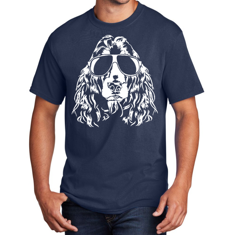 Cocker Spaniel Mom Gift T  Shirt Funny Cocker Spaniel Sunglasses Cool Basic T-shirt by dubuquedalton147 | Artistshot