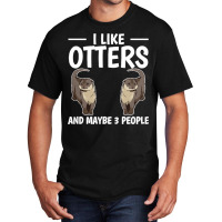 Otter T  Shirt Sea Otter I Like Otters And Maybe 3 People T  Shirt Basic T-shirt | Artistshot