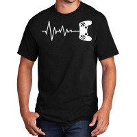 Heartbeat Gamer T  Shirtheartbeat Gamer Cool Gifts For Fathers Day Gif Basic T-shirt | Artistshot