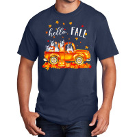 Hello Fall Frenchie In Car Autunm T  Shirt Frenchie Hello Fall   Frenc Basic T-shirt | Artistshot