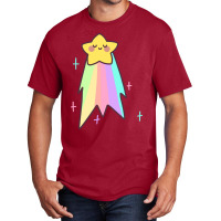 Rainbow Shooting Star Basic T-shirt | Artistshot