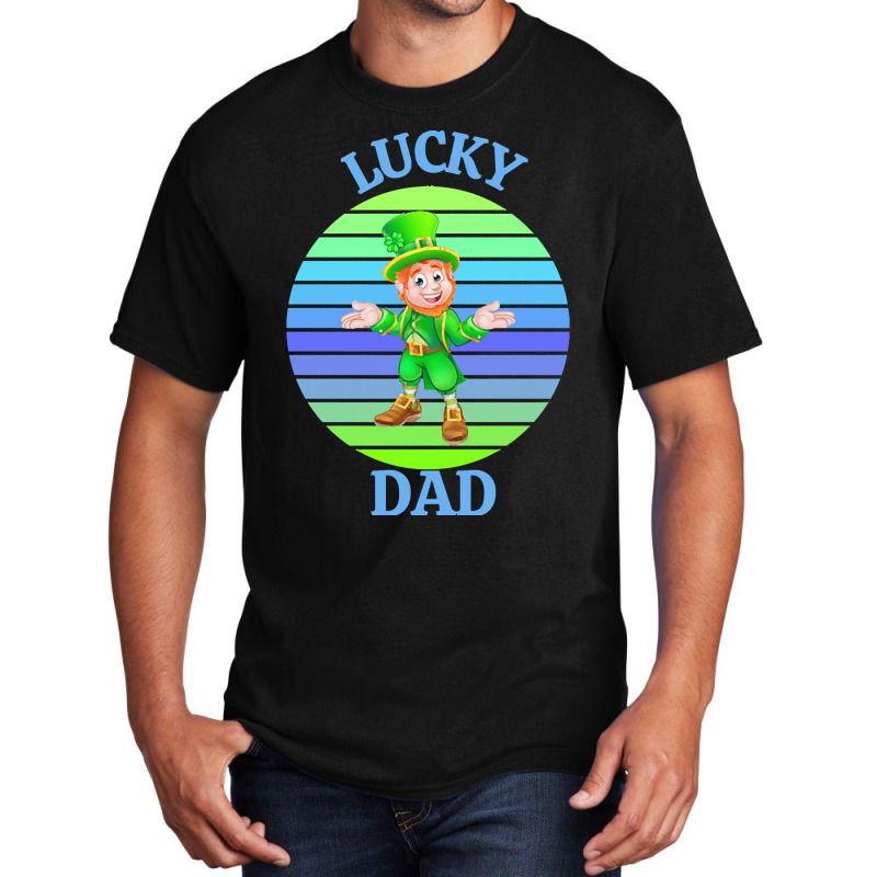 One Lucky Dad T  Shirtone Lucky Dad T  Shirt (1) Basic T-shirt | Artistshot