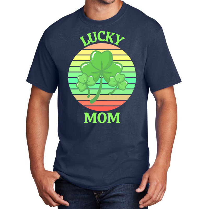 One Lucky Mom T  Shirtone Lucky Mom T  Shirt (1) Basic T-shirt | Artistshot