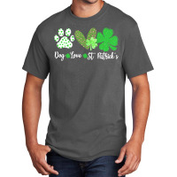 St Paddys Paw Dog Leopard Shenanigans T  Shirt Dog Love St Patricks Da Basic T-shirt | Artistshot