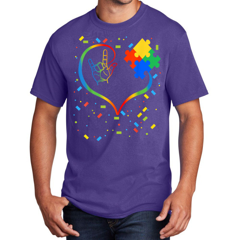 Autism Awareness Special Ed Teacher Asl Sign Language Basic T-shirt by tamkyfashions | Artistshot