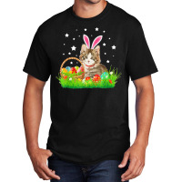 Easter Day T  Shirt Cute Cat Pet Hunting Egg Tree Bunny Easter Day T Basic T-shirt | Artistshot