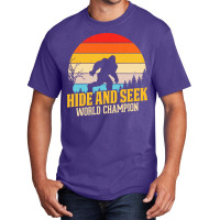 Bigfoot T  Shirt Retro Bigfoot Hide & Seek World Champion 3 Basic T-shirt | Artistshot