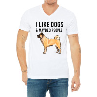 Funny I Like Akita Dogs And Maybe 3 People 2 V-neck Tee | Artistshot