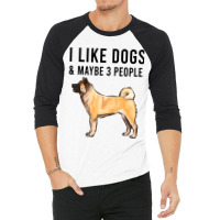 Funny I Like Akita Dogs And Maybe 3 People 2 3/4 Sleeve Shirt | Artistshot