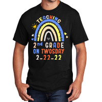 Teaching 2nd Grade On Twosday 2 22 22 H T  Shirt Teaching 2nd Grade On Basic T-shirt | Artistshot