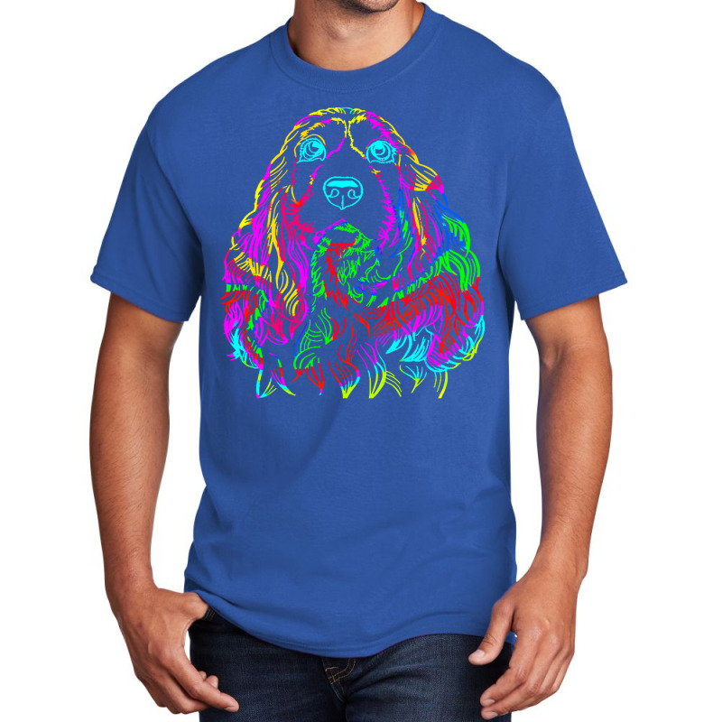 Cocker T  Shirt Colorful Cocker Spaniel Dog T  Shirt Basic T-shirt by kris86407 | Artistshot