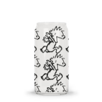 Calvin & Hobbes Comic Running Naked Glass Tumbler | Artistshot