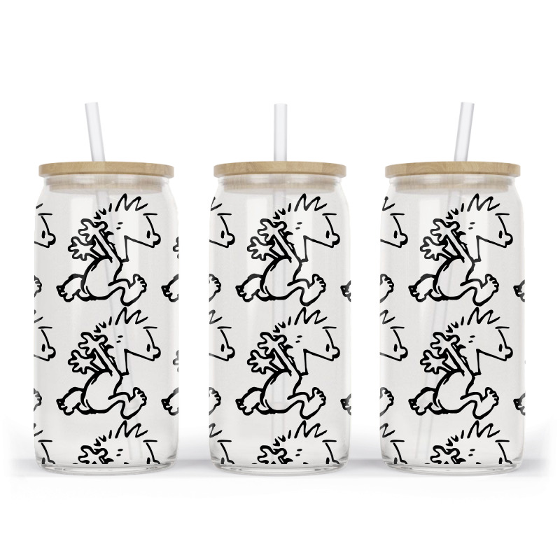 Calvin & Hobbes Comic Running Naked Glass Tumbler | Artistshot