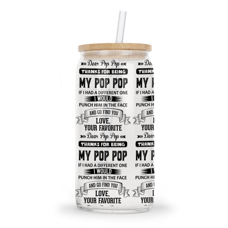 Dear Pop Pop, Love, Your Favorite Glass Tumbler | Artistshot