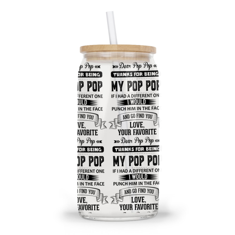 Dear Pop Pop, Love, Your Favorite Glass Tumbler | Artistshot