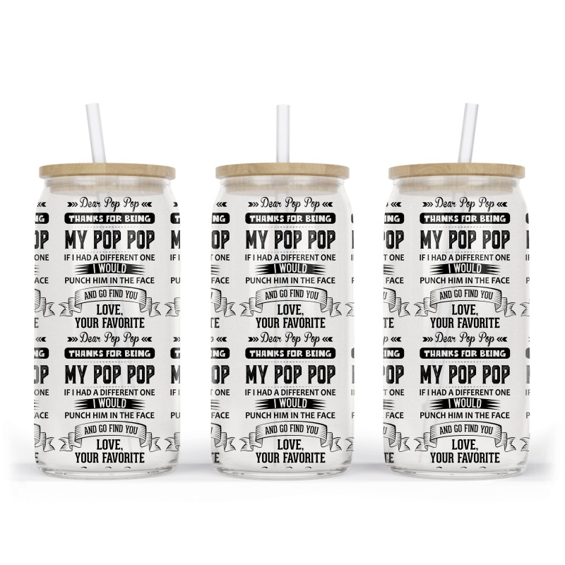 Dear Pop Pop, Love, Your Favorite Glass Tumbler | Artistshot