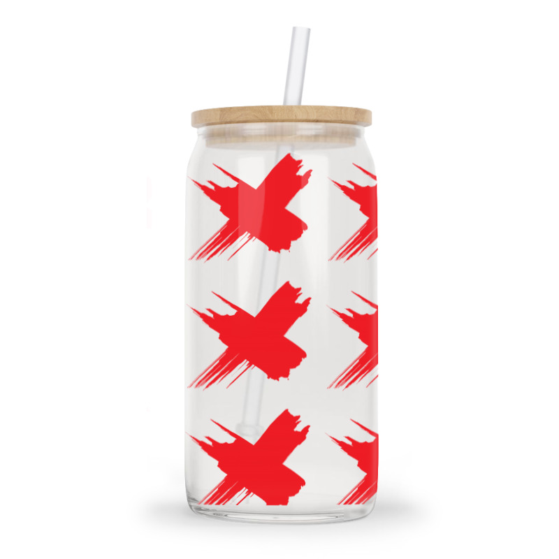 Red X Glass Tumbler | Artistshot