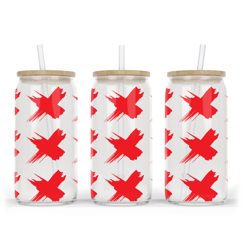 Red X Glass Tumbler | Artistshot