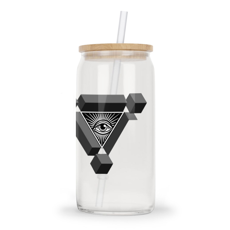 3d Freemasonry Illuminati Eye Of Providence Glass Tumbler | Artistshot