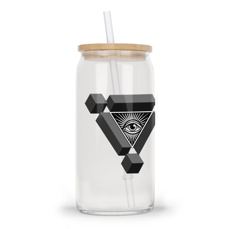 3d Freemasonry Illuminati Eye Of Providence Glass Tumbler | Artistshot