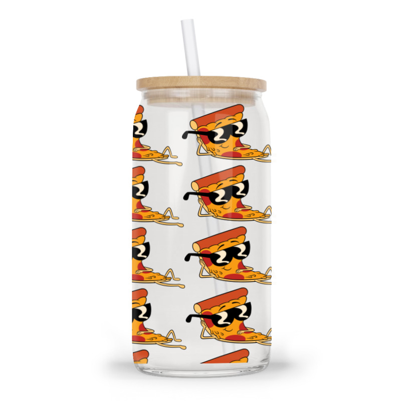 Pizza Steve Cool Cartoon Glass Tumbler | Artistshot