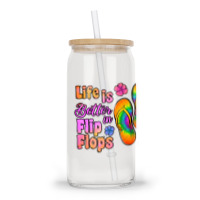 Life Is Better In Flip Flops Glass Tumbler | Artistshot