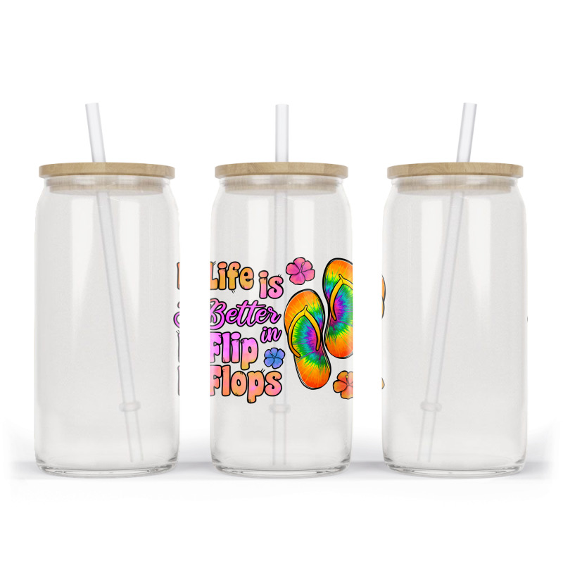 Life Is Better In Flip Flops Glass Tumbler | Artistshot