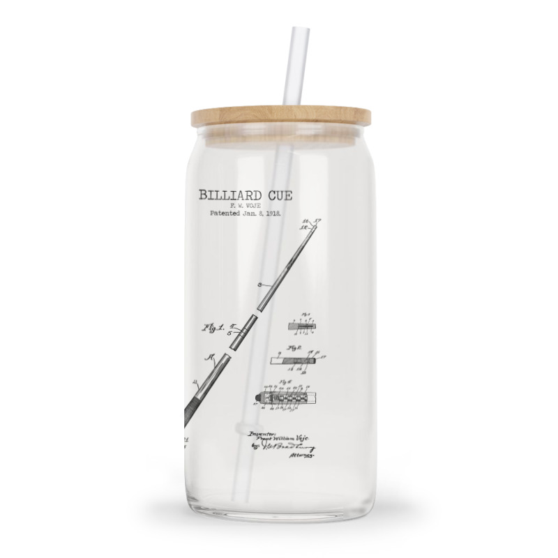 Billiard Cue Patent Glass Tumbler | Artistshot