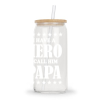 I Have A Hero I Call Him Papa Glass Tumbler | Artistshot