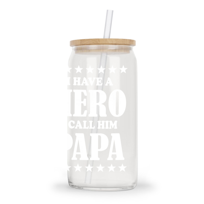 I Have A Hero I Call Him Papa Glass Tumbler | Artistshot