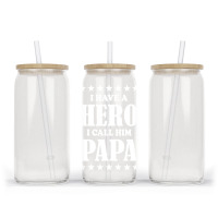 I Have A Hero I Call Him Papa Glass Tumbler | Artistshot